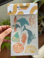 set stickers resistentes al agua
